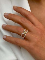 DI GIORGIO Pozłacany pierścionek z cyrkoniami rozmiar: 60. Żółte pierścionki DI GIORGIO, z cyrkonią, pozłacane. Za 151.95 zł.