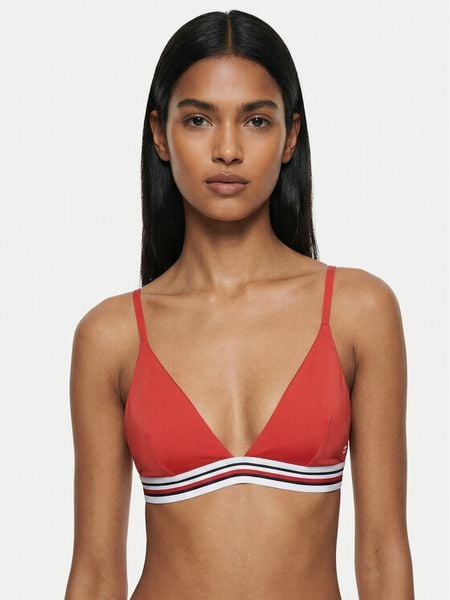 Tommy Hilfiger Góra od bikini Cheeky UW0UW06350 Czerwony. Czerwone bikini Tommy Hilfiger, bez wzorów, z syntetyku. Za 133.99 zł.