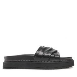 Klapki Bianco. Czarne klapki Bianco, bez wzorów, bez obcasa, bez zapięcia. Za 179.99 zł.
