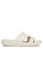 Crocs Klapki Getaway Strappy Sandal W 209587 Écru. Klapki Crocs, bez wzorów, z tworzywa sztucznego, bez obcasa, bez zapięcia. Za 129.99 zł.