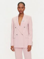 Maryley Marynarka 25EB282/14RS Różowy Regular Fit. Czerwone marynarki i żakiety Maryley, m, bez wzorów, z syntetyku, bez ramiączek. Za 419.99 zł.