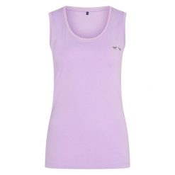 Damski tank top HV Polo Classic. Fioletowe topy HV POLO, bez wzorów, eleganckie, bez kołnierzyka, bez ramiączek. Za 191.00 zł.