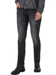Timezone Dżinsy "Tahila" - Slim fit - w kolorze czarnym rozmiar: W26/L32. Czarne jeansy Timezone, l, z aplikacjami, klasyczne, z podwyższonym stanem. Za 128.25 zł.