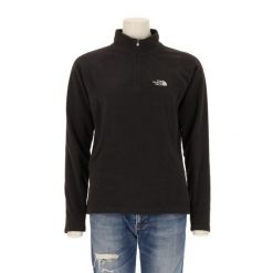 Damska czarna bluza polarowa TNF. Czarne bluzy bez kaptura The North Face, l, bez wzorów, z polaru, bez kaptura, trekkingowe. Za 170.36 zł.