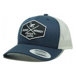 Czapka Trucker - 6 Paneli / Rozmiar uniwersalny (Niebieski/Szary). Niebieskie czapki z daszkiem SURF MONKEY, z aplikacjami, sportowe. Za 179.95 zł.