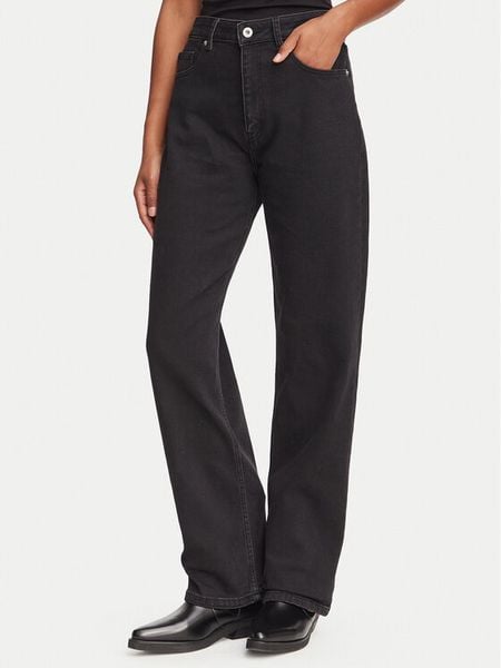HUGO Jeansy Elyah 50520606 Czarny Straight Fit. Czarne jeansy Hugo, bez wzorów, z bawełny. Za 384.99 zł.