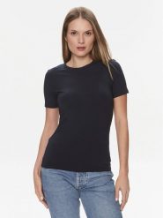 Vero Moda T-Shirt AWARE Heaven 10299736 Granatowy Tight Fit. Niebieskie t-shirty Vero Moda, s, bez wzorów, bez kołnierzyka, bez ramiączek. Za 49.99 zł.