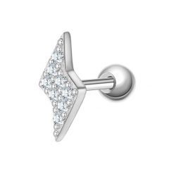 Glanzstücke München Kolczyki Błyskawica Srebro wysokiej próby Srebrny 1 ct Damski. Szare kolczyki Glanzstücke München, z cyrkonią, srebrne. Za 109.99 zł.