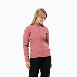 Bluza polarowa damska Jack Wolfskin Taunus Fz. Czerwone bluzy bez kaptura Jack Wolfskin, bez wzorów, z polaru, bez kaptura, trekkingowe. Za 229.99 zł.