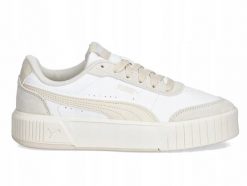 Buty Damskie Puma Carina Mia Sportowe Platforma. Białe buty treningowe Puma, bez wzorów, z materiału, bez zapięcia, trekkingowe. Za 299.00 zł.