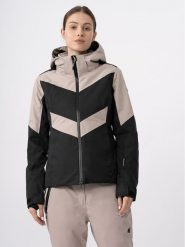 4F Kurtka narciarska 4FAW23TTJAF338 Beżowy Slim Fit. Brązowe kurtki narciarskie 4f, na zimę, xl, bez wzorów, z syntetyku, bez kaptura, narciarskie. Za 1,499.00 zł.