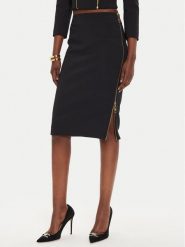 Elisabetta Franchi Spódnica ołówkowa GO-047-46E2 Czarny Slim Fit. Czarne spódnice Elisabetta Franchi, bez wzorów, z syntetyku, ołówkowe. Za 469.99 zł.