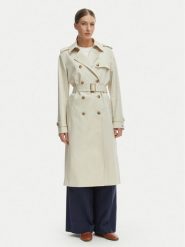 Tommy Hilfiger Trencz WW0WW48873 Beżowy Slim Fit. Brązowe płaszcze Tommy Hilfiger, xl, bez wzorów, z bawełny, bez kaptura. Za 1,499.00 zł.