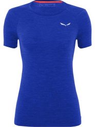 Salewa Koszulka funkcyjna w kolorze niebieskim rozmiar: 36. Niebieskie t-shirty sportowe Salewa, bez wzorów, bez ramiączek, outdoorowe. Za 141.19 zł.