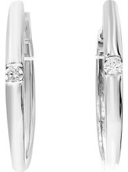 Vittoria Jewels Złote kolczyki-kreole z diamentami rozmiar: onesize. Szare kolczyki Vittoria Jewels, z diamentem, złote. Za 1,609.99 zł.