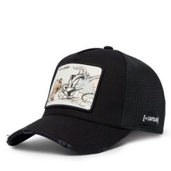 Czapka z daszkiem Capslab. Czarne czapki z daszkiem CapsLab, bez wzorów. Za 169.99 zł.