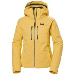 Damska kurtka narciarska Helly Hansen Alphelia Lifaloft. Brązowe kurtki narciarskie Helly Hansen, na zimę, l, bez wzorów, z elastanu, z kapturem, narciarskie, primaloft. Za 1,760.00 zł.