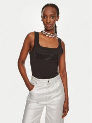 Just Cavalli Top 76PAME03 Czarny Regular Fit. Czarne topy Just Cavalli, xs, bez wzorów, z bawełny, bez kołnierzyka, bez ramiączek. Za 269.99 zł.