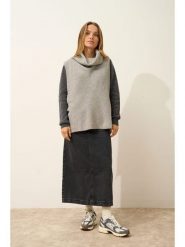 Just Cashmere Kaszmirowy golf w kolorze szaro-antracytowym rozmiar: S/M. Czarne swetry Just Cashmere, m, bez wzorów, z kaszmiru, bez ramiączek. Za 478.99 zł.