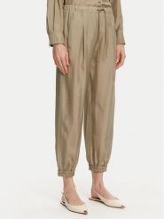 Marella Spodnie materiałowe Abetaia 2513131095 Zielony Relaxed Fit. Zielone spodnie materiałowe Marella, bez wzorów, z jedwabiu. Za 749.99 zł.
