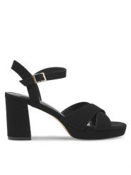 JENNY Sandały AYLA WYL3426-3 Czarny. Czarne sandały Jenny, bez wzorów, z materiału, bez obcasa, na słupku, bez zapięcia. Za 129.99 zł.