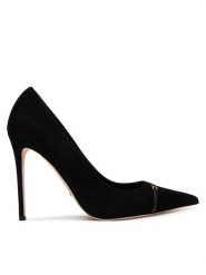 Elisabetta Franchi Szpilki SA-19L-66E2-V400 Czarny. Czarne szpilki Elisabetta Franchi, bez wzorów, ze skóry, bez obcasa, na szpilce, bez zapięcia. Za 2,099.00 zł.