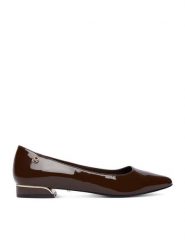 MEXX Baleriny EO-CD25-373-1 Brązowy ciemny. Brązowe baleriny Mexx, bez wzorów, z lakierowanej skóry, bez obcasa, bez zapięcia. Za 279.99 zł.
