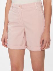 Tommy Hilfiger Szorty materiałowe WW0WW42457 Różowy Regular Fit. Czerwone szorty Tommy Hilfiger, bez wzorów, z bawełny. Za 469.99 zł.