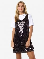 Noisy may Sukienka w kolorze czarnym rozmiar: M. Czarne sukienki Noisy May, na co dzień, m, bez wzorów, z koronki, bez kołnierzyka, bez ramiączek, mini, proste. Za 162.49 zł.