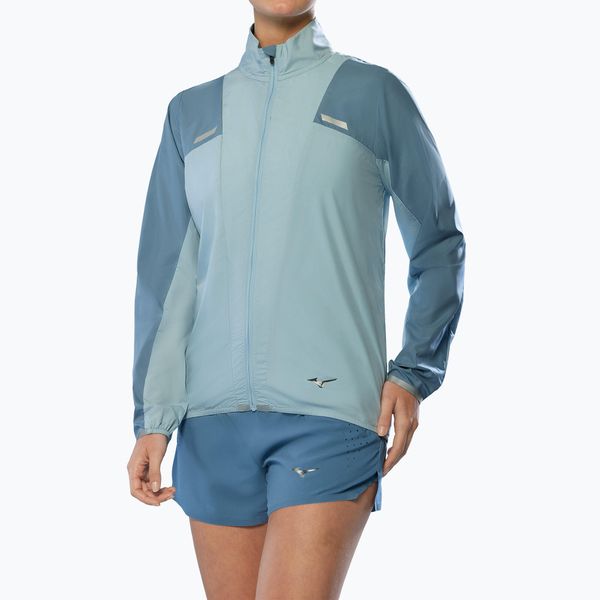 Kurtka do biegania damska Mizuno Tech Light. Niebieskie kurtki do biegania Mizuno, l, bez wzorów, z materiału, bez kaptura, do biegania. Za 289.99 zł.