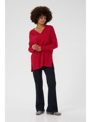 CULTURE Sweter w kolorze czerwonym rozmiar: M. Czerwone swetry Culture, m, bez wzorów, bez ramiączek. Za 126.99 zł.