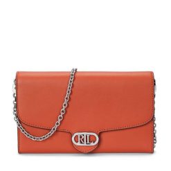 Torebka LAUREN RALPH LAUREN. Brązowe kopertówki Lauren Ralph Lauren, bez wzorów, wizytowe, bez dodatków. Za 399.99 zł.