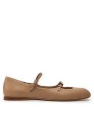 Max Mara Baleriny Circus 24245260116 Beżowy. Brązowe baleriny Max Mara, bez wzorów, ze skóry, bez obcasa, bez zapięcia. Za 2,199.00 zł.