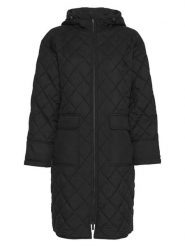 MOSS COPENHAGEN Płaszcz pikowany "Nichella" w kolorze czarnym rozmiar: M/L. Czarne płaszcze Moss Copenhagen, l, bez wzorów, bez kaptura. Za 418.69 zł.