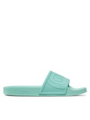 Colmar Klapki Slipper Logo 142 Zielony. Zielone klapki Colmar, bez wzorów, z tworzywa sztucznego, bez obcasa, bez zapięcia. Za 149.99 zł.