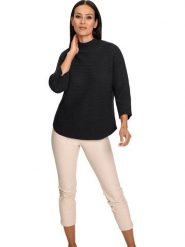 Heine Sweter w kolorze czarnym rozmiar: 38. Czarne swetry Heine, bez wzorów, prążkowane, bez ramiączek. Za 86.99 zł.