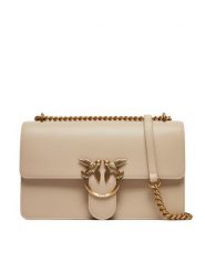 Pinko Torebka Love One Classic Dc AI 24-25 PLTT 100941 A0F1 Beżowy. Brązowe kopertówki Pinko, bez wzorów, ze skóry, wizytowe, bez dodatków. Za 1,379.00 zł.