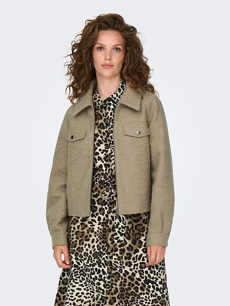 JDY Kurtka koszulowa "Eloise" w kolorze szarobrązowym rozmiar: S. Brązowe kurtki JDY, s, bez wzorów, bez kaptura. Za 92.42 zł.