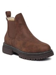 Roxy Sztyblety ARJB700754 Brązowy. Brązowe botki Roxy, bez wzorów, ze skóry, bez obcasa, na płaskiej podeszwie, bez zapięcia. Za 249.99 zł.