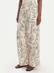 Seafolly Spodnie materiałowe Hothouse Flowers 55631-PA Beżowy Wide Leg. Brązowe spodnie materiałowe Seafolly, bez wzorów, z materiału. Za 619.99 zł.