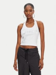Juicy Couture Top Tied JCWCT125306 Biały Slim Fit. Białe topy Juicy Couture, s, bez wzorów, z bawełny, bez kołnierzyka, bez ramiączek. Za 119.99 zł.