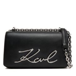 Torebka KARL LAGERFELD. Czarne listonoszki KARL LAGERFELD, bez wzorów, bez dodatków. Za 1,299.00 zł.