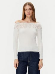 Morgan Bluzka 251-THEODOR Écru Slim Fit. Bluzki Morgan, xl, bez wzorów, z bawełny, bez kołnierzyka, bez ramiączek. Za 119.99 zł.