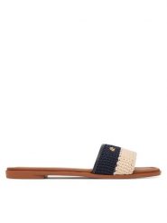 Tommy Hilfiger Klapki Flat Mule Crochet FW0FW09513 Granatowy. Niebieskie klapki Tommy Hilfiger, bez wzorów, z materiału, bez obcasa, bez zapięcia. Za 329.99 zł.