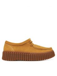 Clarks Półbuty Torhill Bee 26181188 Złoty. Żółte półbuty wsuwane Clarks, bez wzorów, ze skóry, bez obcasa, na płaskiej podeszwie. Za 429.99 zł.