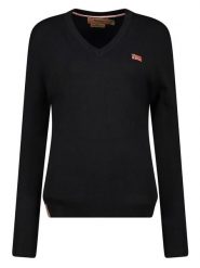 Geographical Norway Sweter "Falonne" w kolorze czarnym rozmiar: XXL. Czarne swetry Geographical Norway, xxl, bez wzorów, bez ramiączek. Za 101.23 zł.