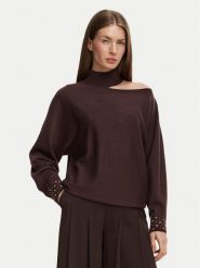 Marciano Guess Sweter G6BR13 Z1591 Brązowy Regular Fit. Brązowe swetry Marciano Guess, s, z aplikacjami, bez ramiączek. Za 589.99 zł.