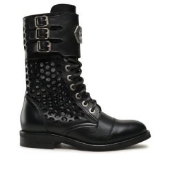 Botki Rage Age. Czarne botki Rage Age, bez wzorów, bez obcasa, na płaskiej podeszwie, bez zapięcia. Za 349.99 zł.