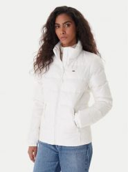 Tommy Jeans Kurtka puchowa DW0DW21618 Biały Slim Fit. Białe kurtki Tommy Jeans, xl, bez wzorów, z jeansu, bez kaptura. Za 999.99 zł.