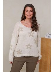 Curvy Lady Sweter w kolorze beżowym rozmiar: 44/46. Brązowe swetry Curvy Lady, bez wzorów, ze splotem, klasyczne, bez ramiączek. Za 127.65 zł.